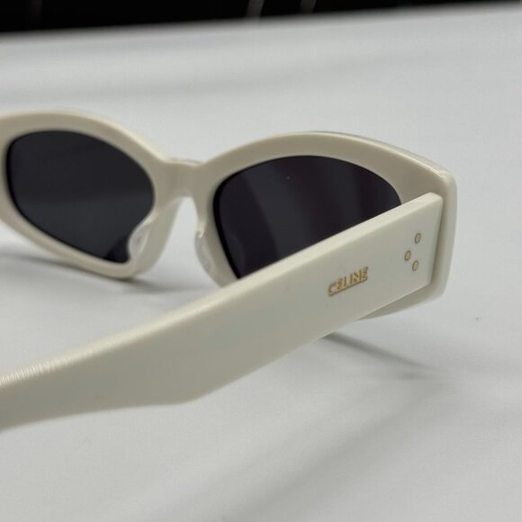 NEW CL40252I 25A CELINE SUNGLASSES WHITE GREY WOMEN EYEWEAR CELINE - Picture 9 of 13
